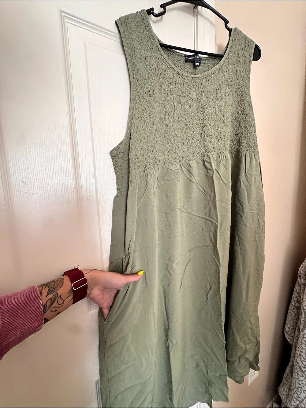 Classic Editions Sleeveless Maxi Dress in Green Size XXL